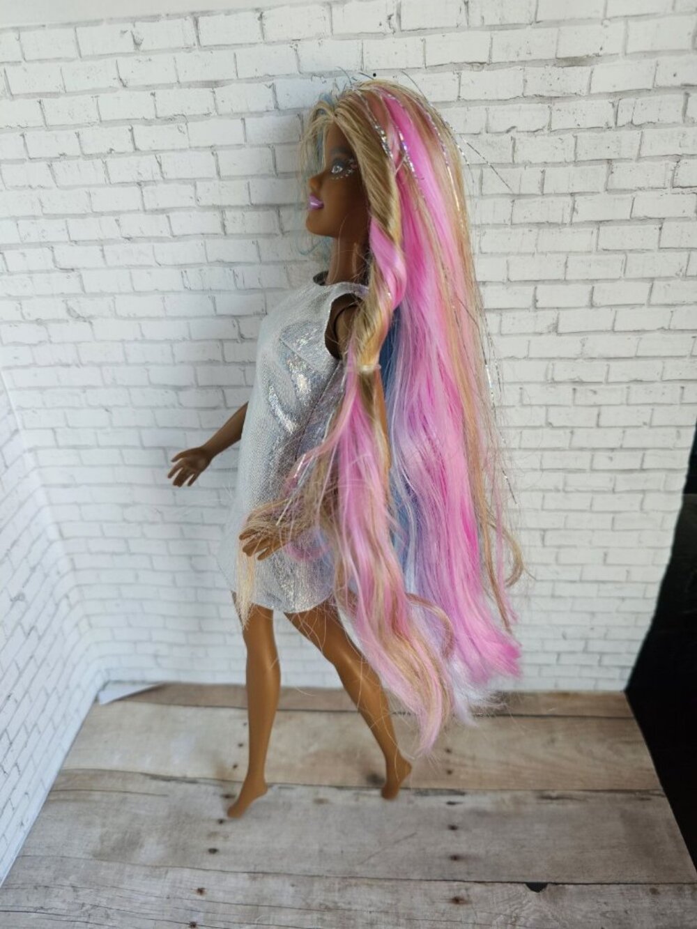 Mattel Barbie Summer Face Colorful Fantasy Hair AA Fashion Doll Iconic Cybercore - Picture 4 of 6
